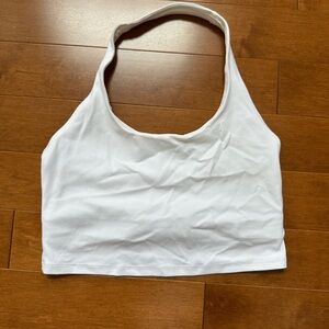 Athleta Size Small White Halter Crop Top